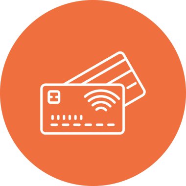 Kredi kartı simgesinin vektör çizimi