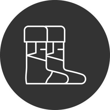 İzole edilmiş tek kış ikonunun vektör çizimi