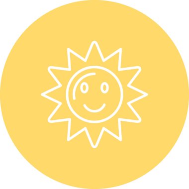 Vektör güneş simgesi illüstrasyonu