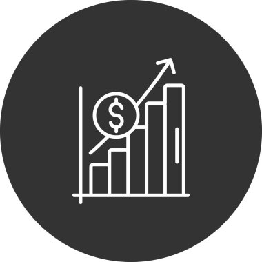 İş grafiği grafik simgesi. grafik