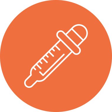 Şırınga yuvarlak vektör simgesi