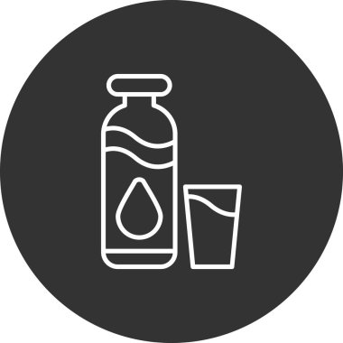 su şişesi simge vektör çizim