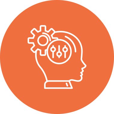 İnsan beyin simgesinin vektör illüstrasyonu