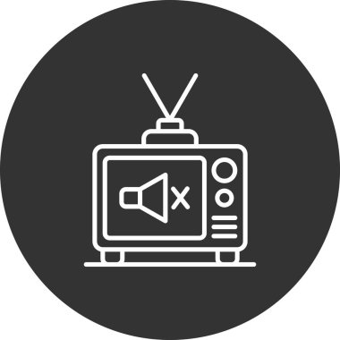 televizyon simgesi vektör illüstrasyonu