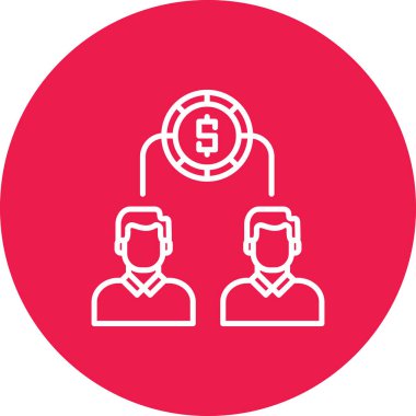 İş ve finans simgesinin vektör illüstrasyonu