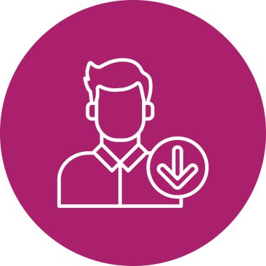 Kalp simgesi vektörü olan adam.