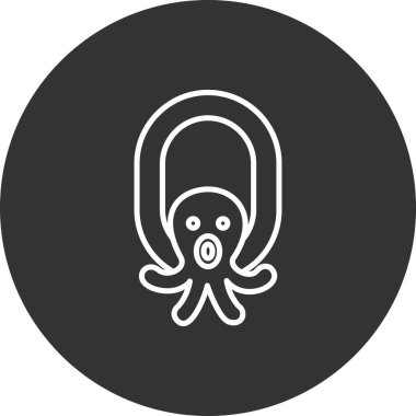 Ahtapot simgesinin illüstrasyon vektör simgesi