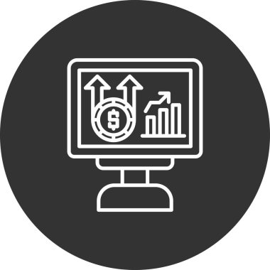 vektör lcd simgesi illüstrasyonu