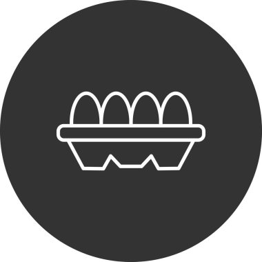 Yumurta ikonu vektör illüstrasyonu