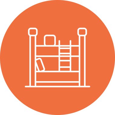 yatak ikonu vektör illüstrasyonu