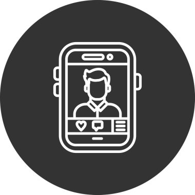 Modern bir akıllı telefon simgesinin vektör çizimi