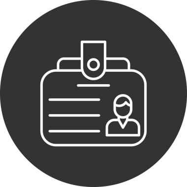 Kartvizit simgesinin vektör illüstrasyonu