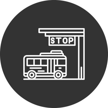 dur bus vektör simgesini durdur