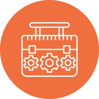 Dişliler. Web simgesi basit illüstrasyon