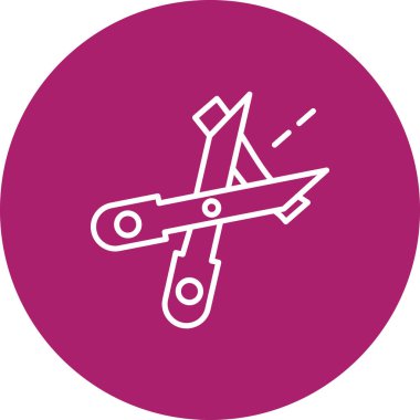 Vektör düzlemi simgesi, basit web illüstrasyonu