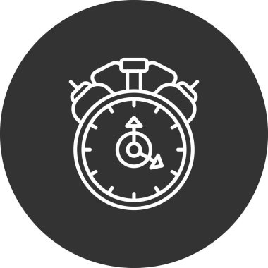 Saat simgesi, vektör illüstrasyonu