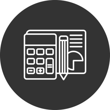 Hesap makinesi simgesinin vektör illüstrasyonu