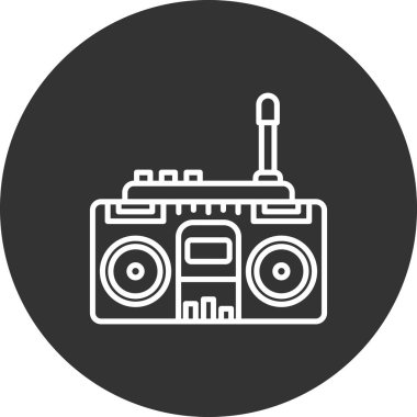 Radyo simgesinin vektör illüstrasyonu