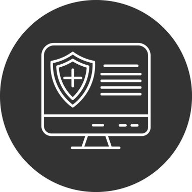 Web güvenlik vektörü simgesi simgesi