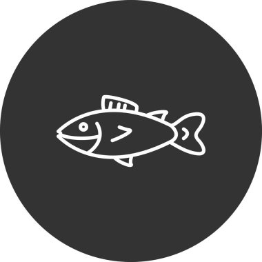 Balık simgesinin vektör illüstrasyonu