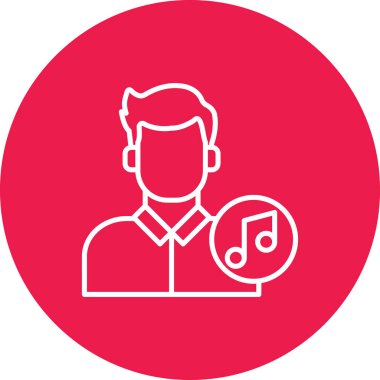 Müzik çalar simgesinin vektör illüstrasyonu