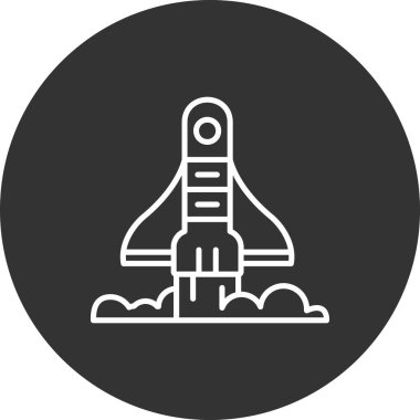 roket ikonu vektör illüstrasyonu