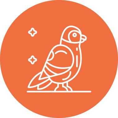 kuş simgesi vektör illüstrasyonu