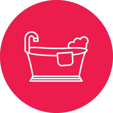 Küvet. Web simgesi basit illüstrasyon