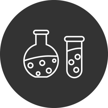 trend biçimi izole edilmiş arkaplanda test tübü simgesi