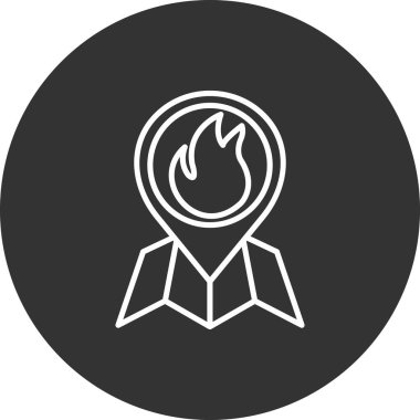 Ateş modern simgesinin vektör illüstrasyonu