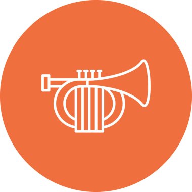 Trompet simge vektör çizim