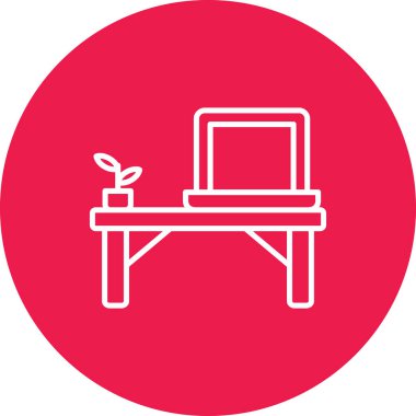 Bilgisayar modern simgesinin vektör illüstrasyonu