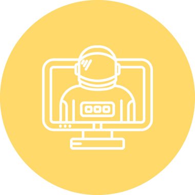 Dizüstü bilgisayar simgesinin vektör çizimi