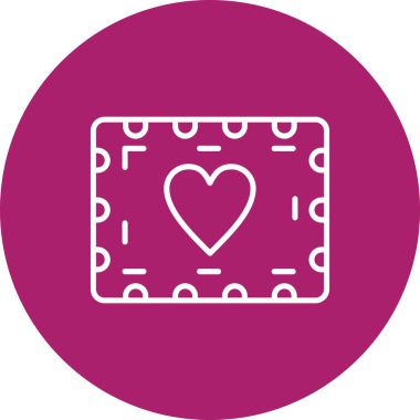 Kalp ikonu vektör illüstrasyonu