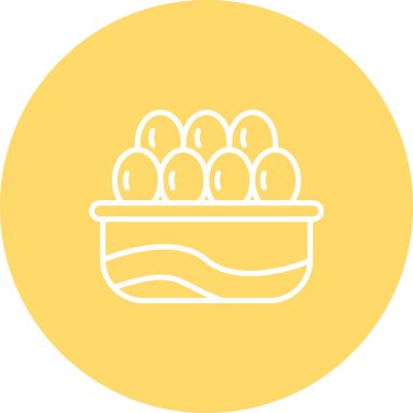 Yumurta simgesi. Vektör çizim