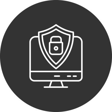 Modern b 'nin vektör çizimi güvenlik simgesinden yoksundur