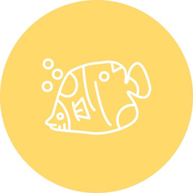 Balık simgesinin vektör illüstrasyonu