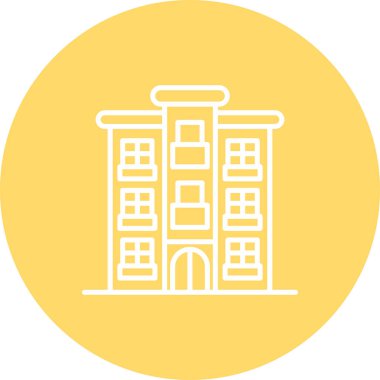 Bina. Web simgesi basit illüstrasyon