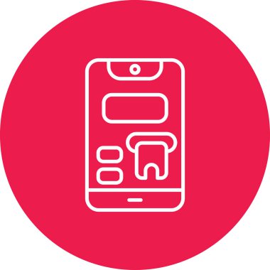 Telefon simgesinin vektör illüstrasyonu