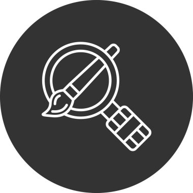 Büyüteçli pusula vektör resmetme simgesi