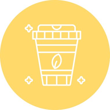 Bir kahve fincanının vektör çizimi