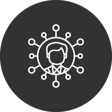 Bir insan simgesinin vektör illüstrasyonu.