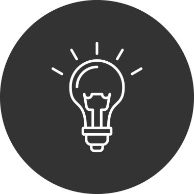 ampul simgesi, vektör illüstrasyonu