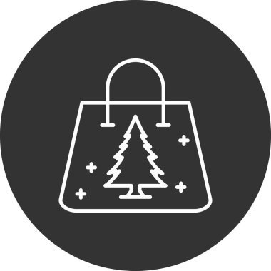 Alışveriş poşeti simgesi, vektör illüstrasyonu