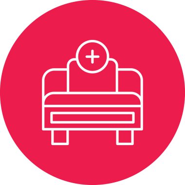 Bir hastane yatağının vektör çizimi