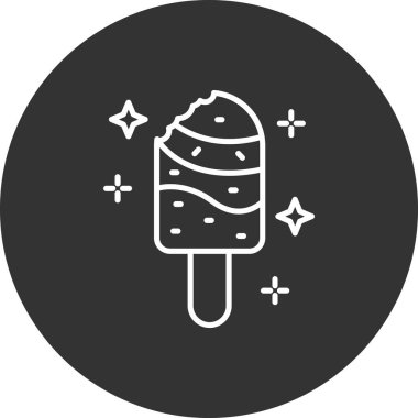 Dondurma simgesinin vektör illüstrasyonu