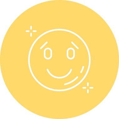 Mutlu bir yüzün vektör çizimi