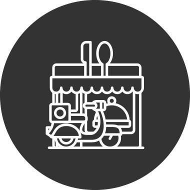 dükkan simgesi vektör illüstrasyonu