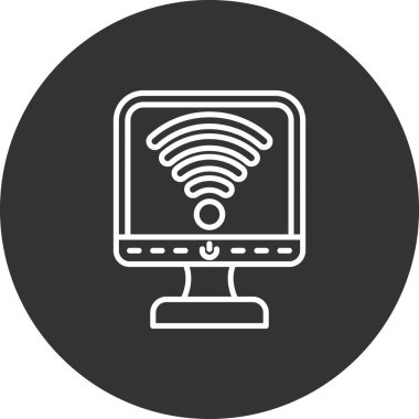 Wi-Fi simgesinin vektör illüstrasyonu