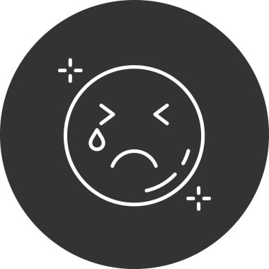 üzgün emoji vektör simgesi